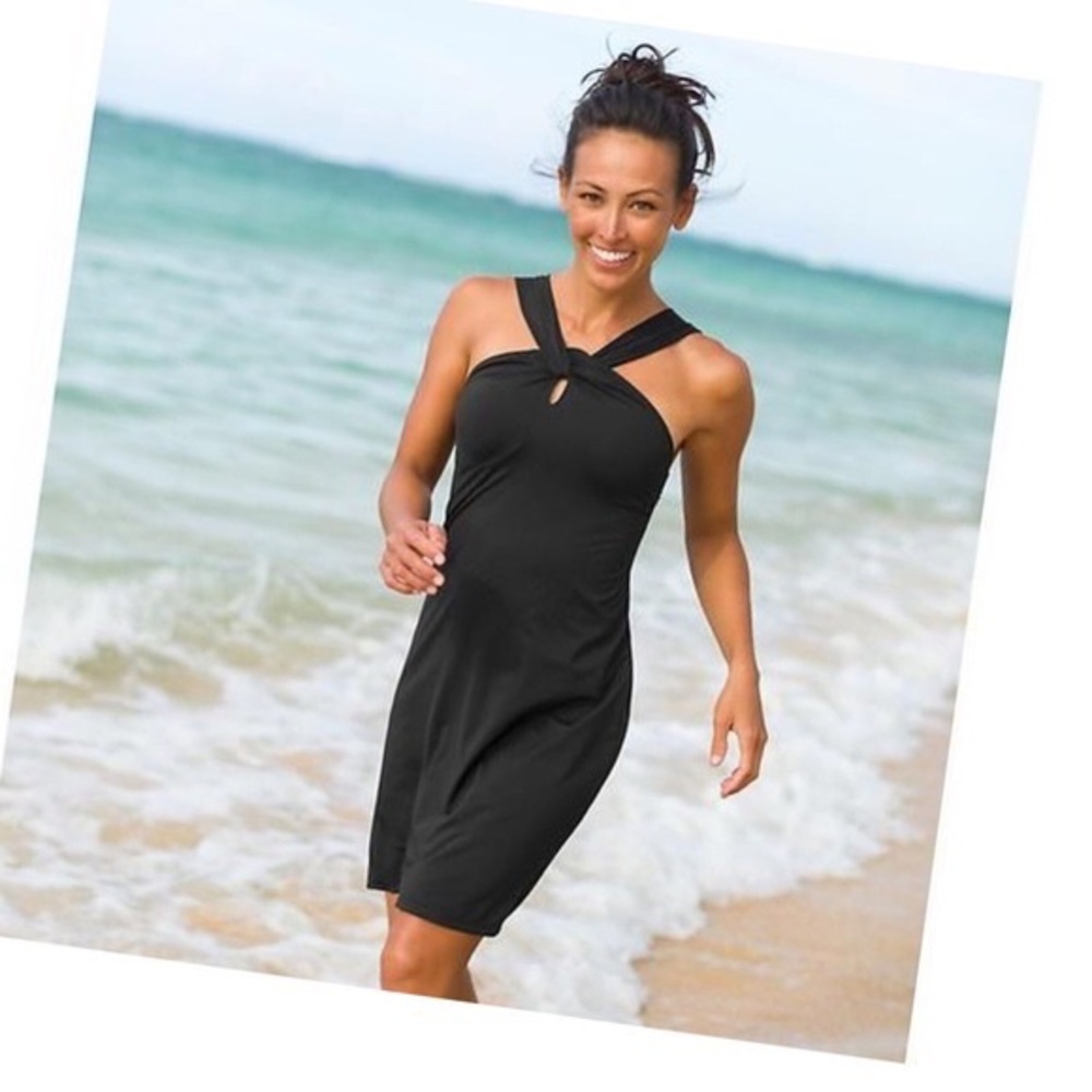 Athleta Kiki Swim Black Dress SIZE M/T